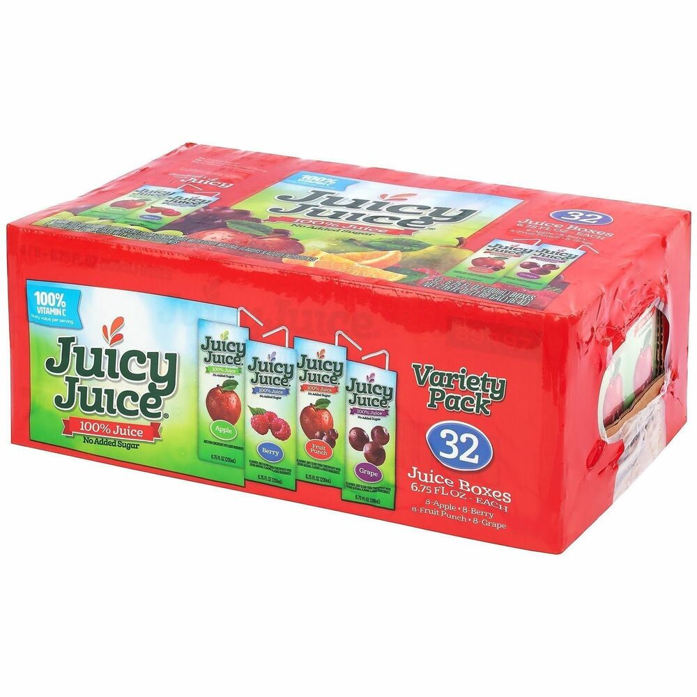 GRR22002370 - Juicy Juice bursts with sweet flavor kids love. No added sugar and no high-fructose corn syrup lets you feel good about your snacking choices. Juice boxes deliver sweet, tasty 100 percent juice every time. Enjoy flavors like apple, berry, fruit punch and grape. 