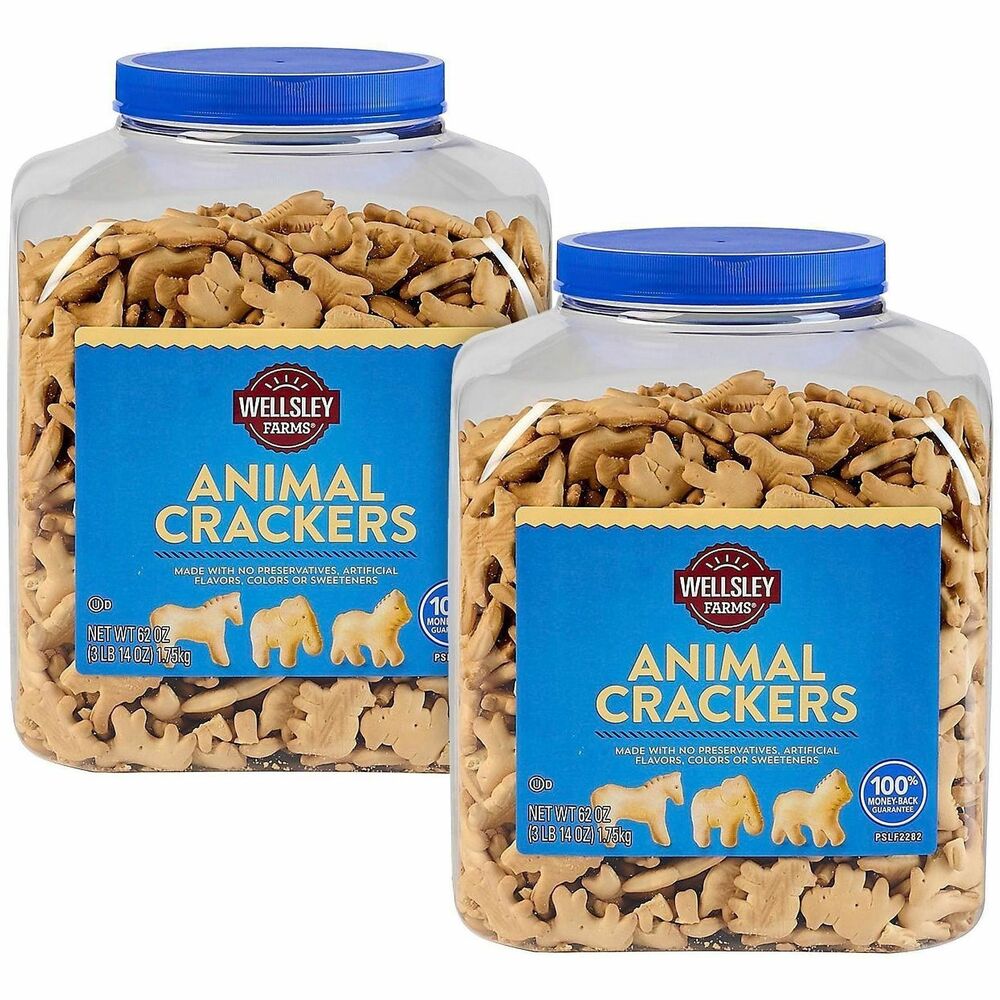 GRR60004069 - All-Natural Animal Crackers are made with no preservatives, artificial flavors, colors or sweeteners. 62 oz. resealable tub contains kosher, all-natural crackers to preserve freshness. This snack is perfect for grabbing a handful on the go or packing a small bag full. They are delicious and great for children of all ages.   