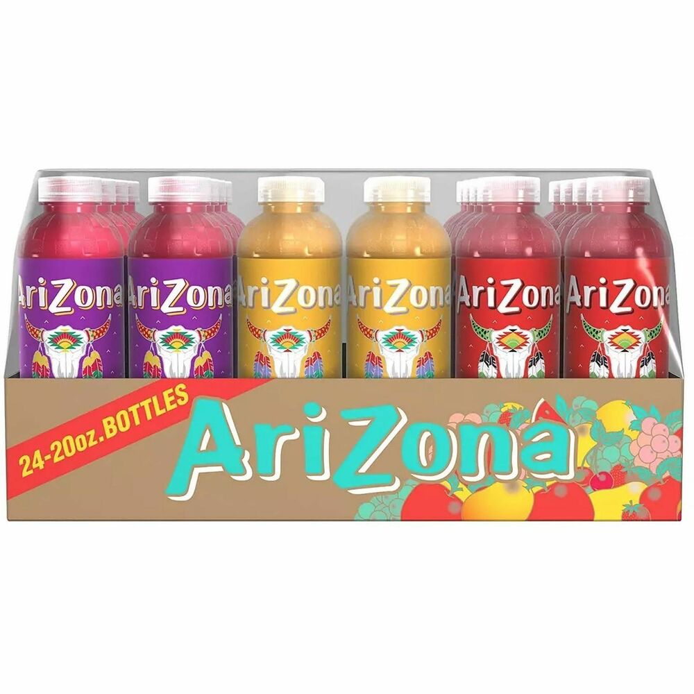 GRR90000104 - Arizona Juice Variety Pack include Watermelon, Fruit Punch and Mucho Mango flavors. Juice is blended with natural flavors and fruit juice. They are Vitamin C fortified, 100 percent natural and contain no preservatives or artificial colors.
