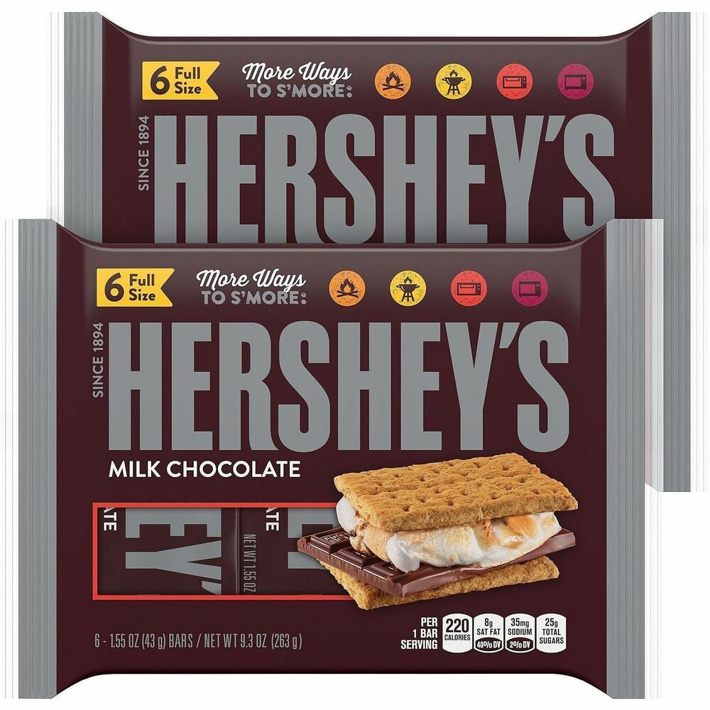 GRR24601029 - Hershey's Milk Chocolate Bars are creamy and delicious. Unwrap and enjoy, share in your breakroom or hand out as party favors. These gluten-free classics are always a hit.   