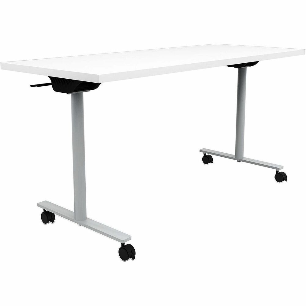 SAFJN6024FPDWT - Jurni Flip Table with Casters perfectly combines flexibility, functionality and style to meet the dynamic need of modern spaces. Clean, neutral aesthetic effortlessly enhances cohesive designs in classroom, training rooms and other collaborative work spaces. Innovative flip-top design and T-leg base offer exceptional nesting capabilities for easy storage and reconfiguration in changing environments. Durable, laminate table top and matching 3mm edge create a seamless and polished look while providing lasting durability. Sturdy table legs and base come with long-lasting, powder-coating finish that ensures long-term resilience and sleek appearance. Smooth-rolling casters let you move freely with minimal effort. Optional power modules (sold separately) and robust accessories (sold separately) can customize to meet your unique needs. Tabletop measures 72" W X 24" D and 1.13" thick.   