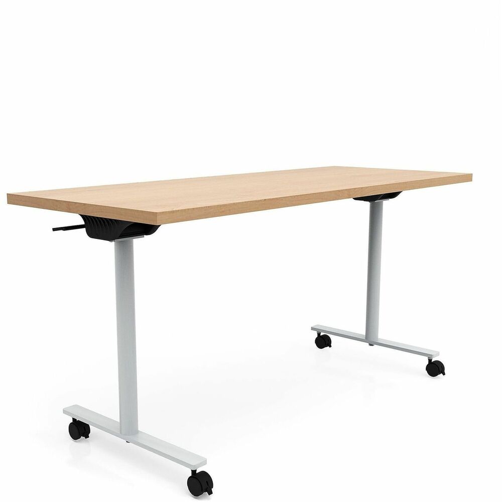 SAFJN6024FPFMP - Jurni Flip Table with Casters perfectly combines flexibility, functionality and style to meet the dynamic need of modern spaces. Clean, neutral aesthetic effortlessly enhances cohesive designs in classroom, training rooms and other collaborative work spaces. Innovative flip-top design and T-leg base offer exceptional nesting capabilities for easy storage and reconfiguration in changing environments. Durable, laminate table top and matching 3mm edge create a seamless and polished look while providing lasting durability. Sturdy table legs and base come with long-lasting, powder-coating finish that ensures long-term resilience and sleek appearance. Smooth-rolling casters let you move freely with minimal effort. Optional power modules (sold separately) and robust accessories (sold separately) can customize to meet your unique needs. Tabletop measures 72" W X 24" D and 1.13" thick.   