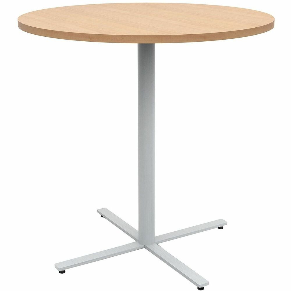 SAFJN42RDX42FMP - Jurni Bistro Table with Round Top perfectly blends modern sophistication with functional design. Designed with neutral aesthetic, this table lets you create both welcoming and practical cohesively styled environments. Durable, laminate table top and matching 3mm edge create a clean and seamless look that enhances any setting. Lightly textured table legs and base come with long-lasting, powder-coating finish that resist wear-and-tear. Easily pair with SAFCO bistro-height seating and stools for coordinated, modern high-top arrangements.   