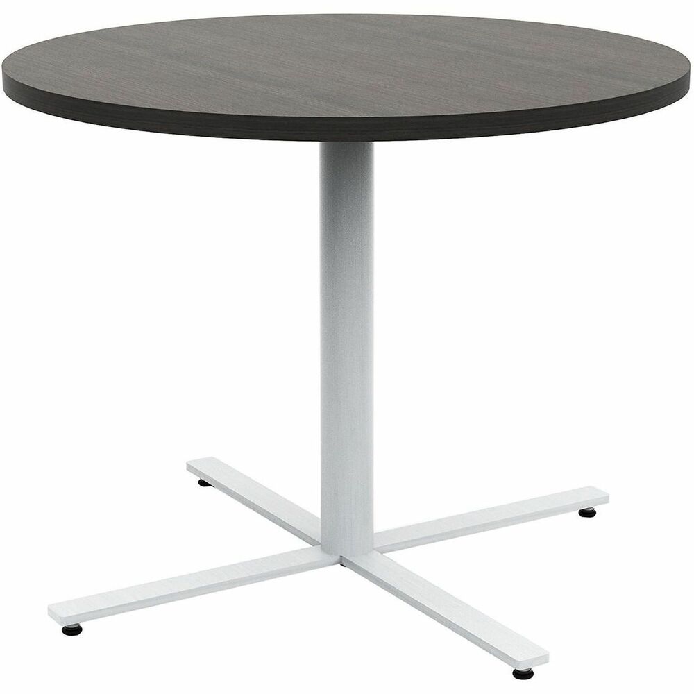 SAFJN36RDX29ANT - Jurni Cafe Table with Round Top perfectly blends style, durability and versatility. Designed with neutral aesthetic, this table brings cohesive elegance to cafes, breakrooms, collaborative spaces or most any other environment. Laminate tabletop and matching 3mm edge match create a clean and seamless look that enhances any setting. Lightly textured table legs and base come with long-lasting, powder-coating finish that resists wear-and-tear. Easily pair with SAFCO cafe seating and stools for coordinated, modern spaces that encourage connection and collaboration.