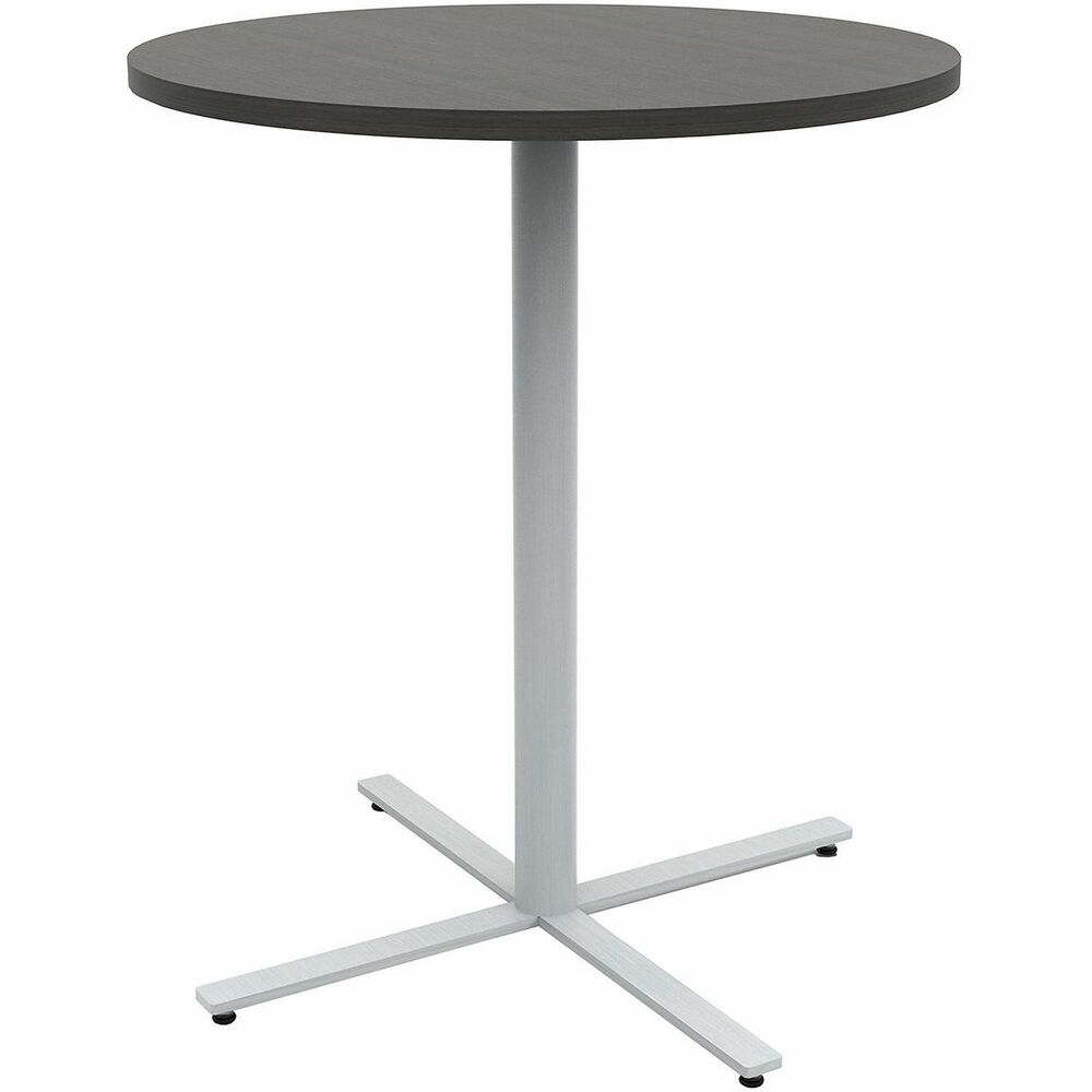 SAFJN36RDX42ANT - Jurni Bistro Table with Round Top perfectly blends modern sophistication with functional design. Designed with neutral aesthetic, this table lets you create both welcoming and practical cohesively styled environments. Durable, laminate table top and matching 3mm edge create a clean and seamless look that enhances any setting. Lightly textured table legs and base come with long-lasting, powder-coating finish that resist wear-and-tear. Easily pair with SAFCO bistro-height seating and stools for coordinated, modern high-top arrangements.