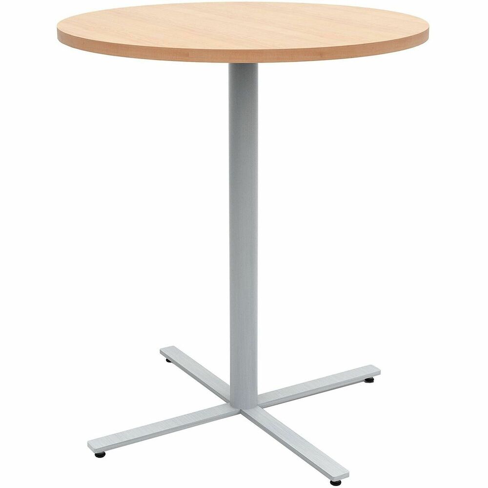 SAFJN36RDX42FMP - Jurni Bistro Table with Round Top perfectly blends modern sophistication with functional design. Designed with neutral aesthetic, this table lets you create both welcoming and practical cohesively styled environments. Durable, laminate table top and matching 3mm edge create a clean and seamless look that enhances any setting. Lightly textured table legs and base come with long-lasting, powder-coating finish that resist wear-and-tear. Easily pair with SAFCO bistro-height seating and stools for coordinated, modern high-top arrangements.