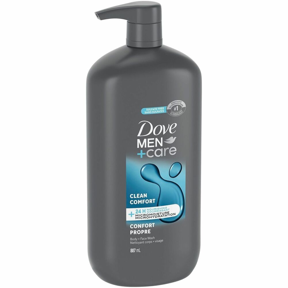 UNI02061 - Dove Men+Care Clean Comfort hydrating men's two-in-one keeps both your body and your face smooth and fresh all day long. 24-hour nourishing micromoisture technology continuously nourishes your skin. Specially made formula works well for dry skin with extra hydration that leaves behind crisp, masculine lemon-and-cedarwood scent. Delicate two-in-one wash leaves you feeling relaxed and re-energized.   