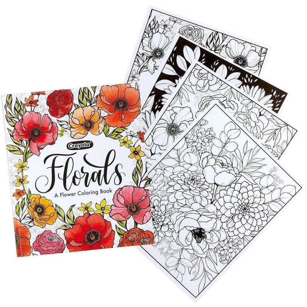 CYO041082 - The Crayola Florals: A Flower Coloring Book features 40 Coloring Pages with stunning floral designs. Each page is perforated making it easy to display your coloring skills! This beautifully rendered book makes a wonderful gift on birthdays, holidays, and everyday gifting occasions for coloring enthusiasts of all ages. Pair this set with a collection of Crayola Colored Pencils (sold separately) for the ultimate coloring experience.