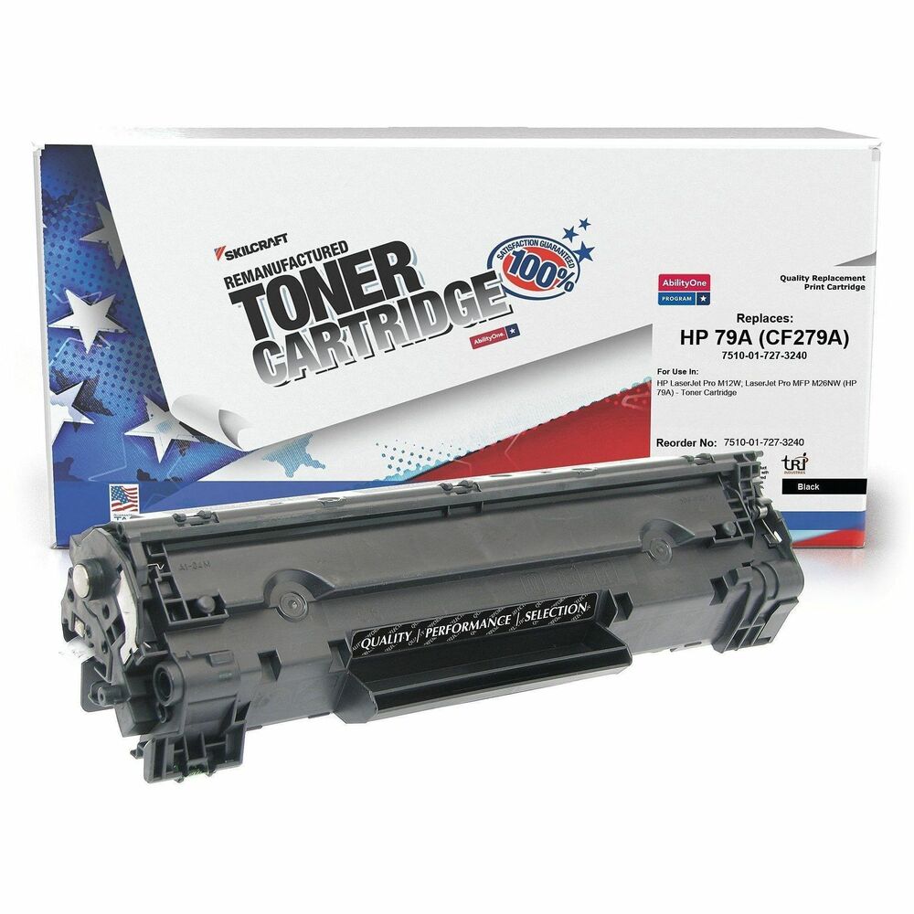 NSN7273240 - Remanufactured toner design uses precision color cartridge technology to meet HP standards for page yield, image quality and color precision. Toner fits HP LaserJet M12, MFP M26 and LaserJet Pro M12 and MFP M26. Cartridges meet ISO 14001 recycling standards and meets Executive Orders 13415 and 13423. Manufactured in the U.S.A and TAA-compliant.