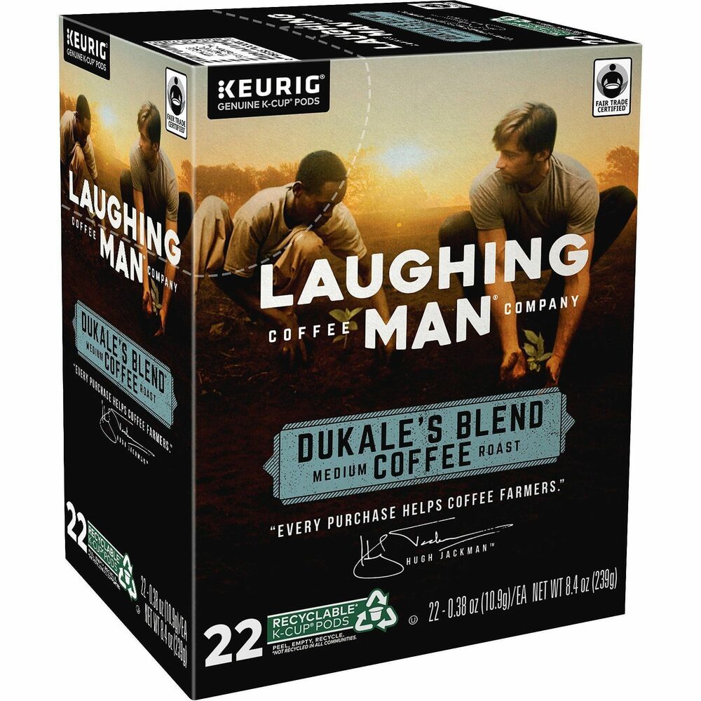 GMT8338CT - Laughing Man Dukale's Blend Coffee features a chocolatey body and notes of ripe plum. This blend is a tribute to Dukale, an Ethiopian man whose perseverance and unwavering optimism were the inspirational spark that started Laughing Man. The Fair Trade Certified, caffeinated coffee is Orthodox Union Kosher. It comes in airtight, recyclable K-Cups for single-cup brewing systems. K-Cups are easy to use. Simply shake and insert into your Keurig coffee brewer for a delicious cup of medium-roasted coffee.   