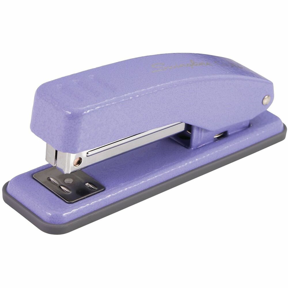 SWI1071 - Cub Compact Stapler may be small in size, but its workload capacity is mighty. Staple up to 20 sheets at a time, jam-free guaranteed when using Swingline S.F. 3 Premium Staples (not included). Simply check the low-staple indicator to ensure you don't run out mid-task. Both desktop and handheld usage help complete any project whether at home or in the office. Compact design and tacking capability of the Cub Stapler make it easy to complete any day-to-day stapling projects wherever you work and whatever the job. With a premium metal construction, long-lasting durability is a given. Half-strip stapler holds 105 staples.   