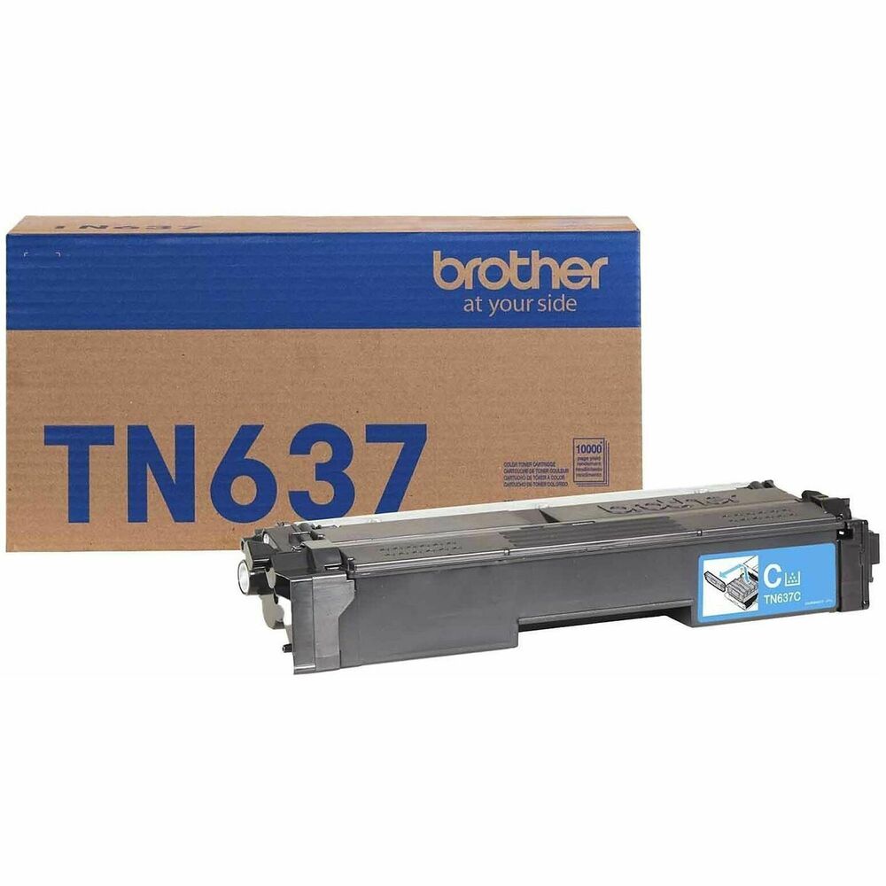 BRTTN637C - Print confidently with TN637C Ultra High Yield Cyan Toner Cartridge. Expertly engineered, is the only toner brand recommended for Brother Business Color Laser Printers. With the reassurance of dependable compatibility, this cartridge produces vivid, high-quality results and delivers yields up to 10,000 pages(1) . A must-have for businesses with high print volumes, Ultra High Yield Toner is the reliable choice for producing professional documents with ease. When it's time to replace your printer's toner cartridge, the brand provides a worry-free experience. For best results, use with Brother single-function and all-in-one business color laser printers: HL-L8570CDW, MFC-L8970CDW, and MFC-EX575. (1) 1 Approximate toner cartridge yields in accordance with ISO/IEC 19798 (Letter/A4). 