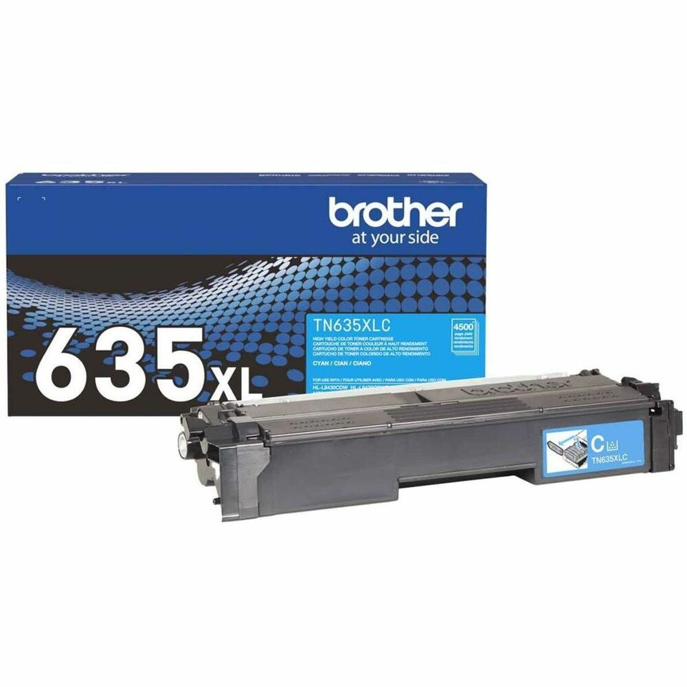 BRTTN635XLC - Print confidently with TN635XLC High Yield Cyan Toner Cartridge. Expertly engineered, is the only toner brand recommended for Brother Business Color Laser Printers. With the reassurance of dependable compatibility, this cartridge produces vivid, high-quality results and delivers yields up to 4,500 pages(1) . A must-have for consistently impressive quality, Toner is the reliable choice for producing professional documents and personal paperwork with ease. When it's time to replace your printer's toner cartridge, the brand provides a worry-free experience. For best results, use with Brother single-function and all-in-one business color laser printers: HL-L8430CDW, HL-L8430CDWT, HL-L8570CDW, MFC-L8730CDW, MFC-L8930CDW, MFC-L8970CDW, and MFC-EX575. (1) 1 Approximate toner cartridge yields in accordance with ISO/IEC 19798 (Letter/A4).    