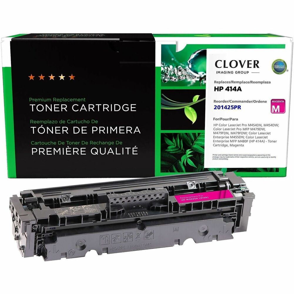ELI76319 - Elite remanufactured color laser print cartridges deliver performance. Remanufactured in ISO-certified facilities with high-quality chemical toner and components. Cartridge is compatible with HP Color LaserJet Pro M454DN, M454DW; Color LaserJet Pro MFP M479DW, M479FDN, M479FDW; Color LaserJet Enterprise M455DN; and Color LaserJet Enterprise MFP M480F. It provides crisp, consistent prints while reducing environmental impact by 51 percent compared to single-use cartridges. Yields approximately 2,100 pages.