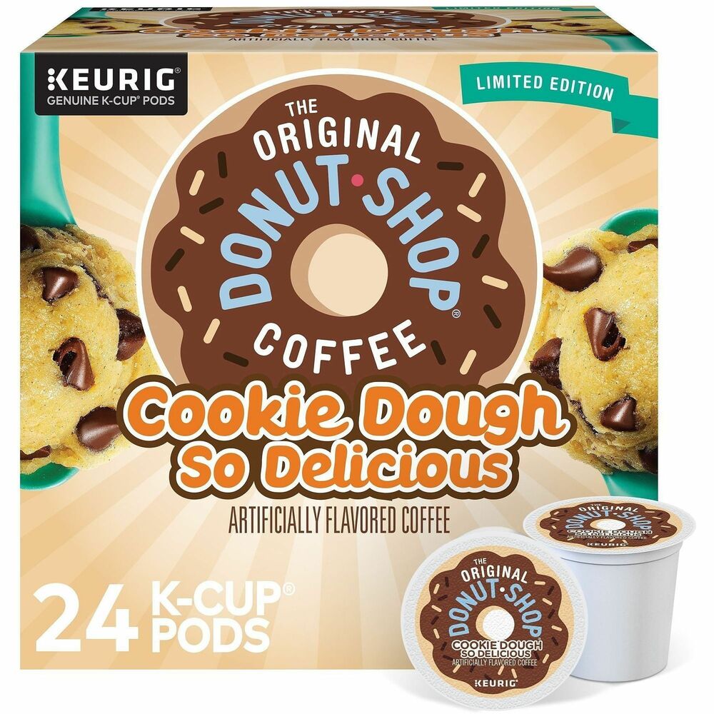 GMT9534 - Make any moment sweet with Cookie Dough So Delicious light-roast coffee. Cookie-dough flavored coffee features milk chocolate, vanilla and brown-sugar flavors to bring any day from half-baked to truly heavenly. Every cup will turn your favorite form of bite-sized bliss into a sweet, buttery delight that's 'dough' so delicious. Coffee pods are Certified Orthodox Union Kosher for those following kosher practices.