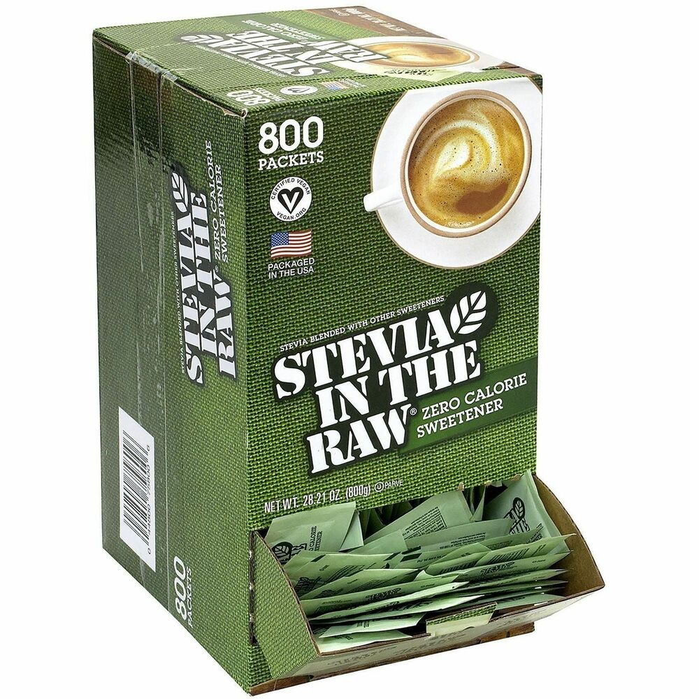 GRR22000441 - Stevia In The Raw is a zero-calorie sweetener extracted from stevia leaves. Its natural flavor can sweeten hot or cold beverages, cereals or baked goods. It provides delicious sweetness without calories.