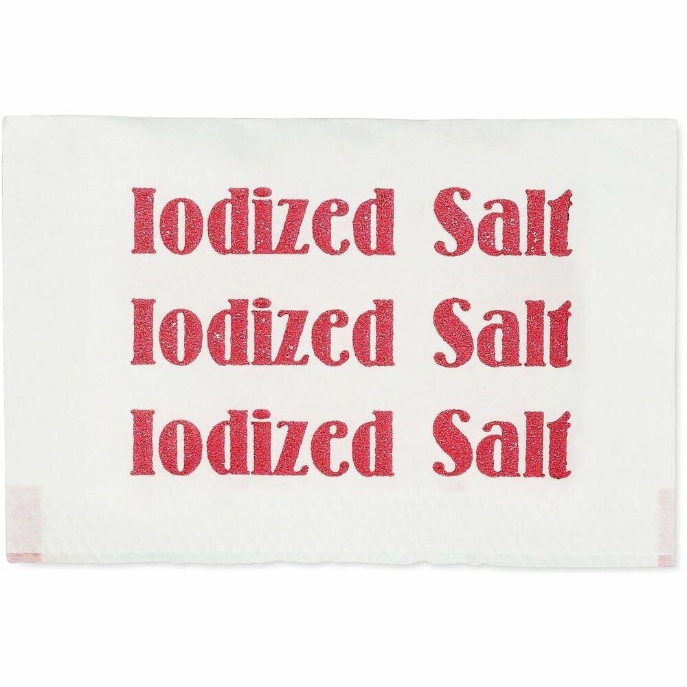 OFX15261 - Convenient, compact packets of finely granulated iodized salt are great to keep on hand. Perfect for on-the-go seasoning, single-use packets are great for work or home.