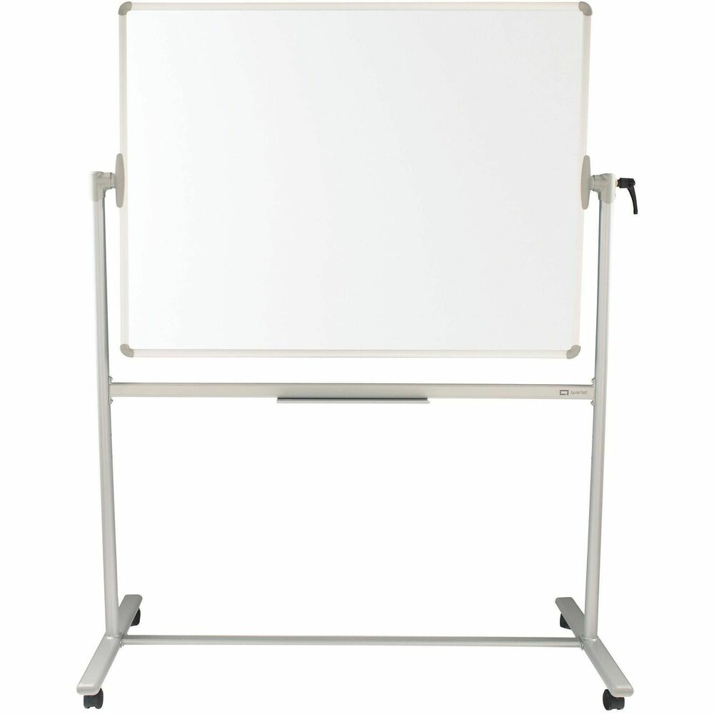 QRT284836A01R - Present and display your work with Nano-Clean Magnetic Dry-Erase Easel. Double-sided easel provides more room to write while the wheeled base lets you easily move from one room to the next. Surface coating helps resist staining and ghosting. A rotary handle locks board into place for stable presenting.