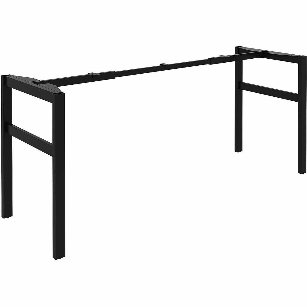 LLR16280 - This H-Leg Table Base delivers effortless stability and unmatched reliability. Sturdy low-profile metal tube legs, measuring 50mm x 30mm, feature a durable powder-coat finish. Feet are adjustable for easy and effective leveling. The adjustable cross bar can accommodate various sizes of table tops, ranging from 48"-72"W. H-leg design features a metal cross tube, measuring 50mm x 20mm, for style and added stability.