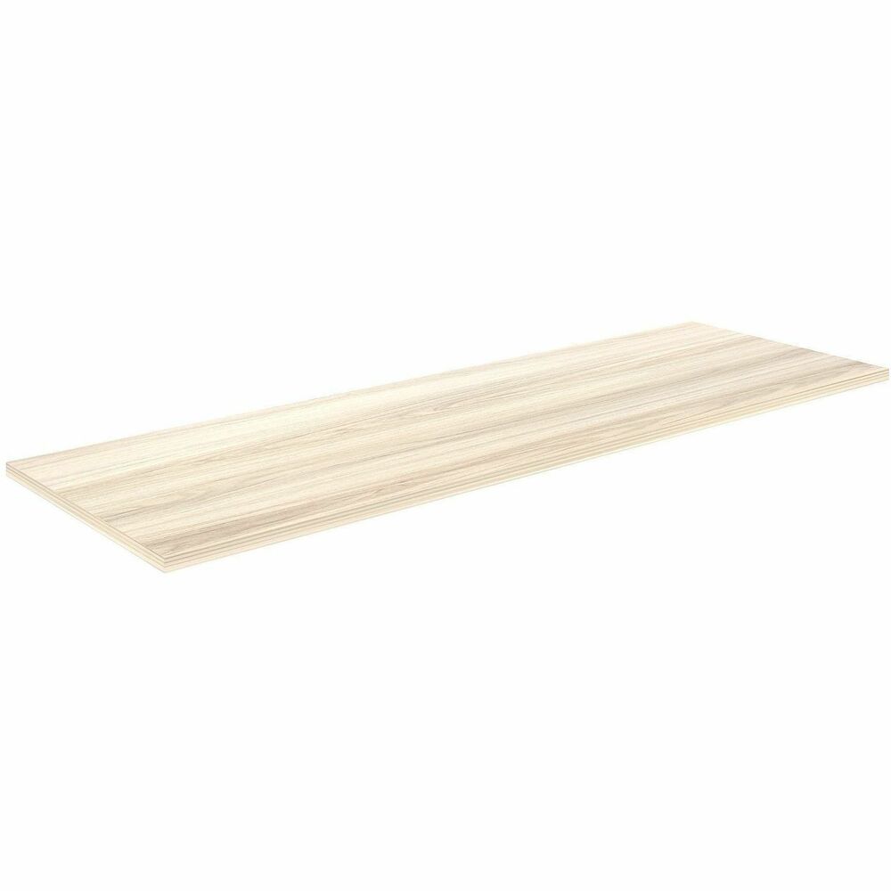 LLR66351 - Multipurpose tabletop configures to meet your needs. Laminate exterior matches other units and bases for a cohesive, professional look. Combine this rectangular top with a base to create the working surface you need whether a height-adjustable desk or a standard-height training table. 1" thick tabletop made of particleboard features a 3mm thick PVC edgebanding that matches the laminate finish on the top surface.