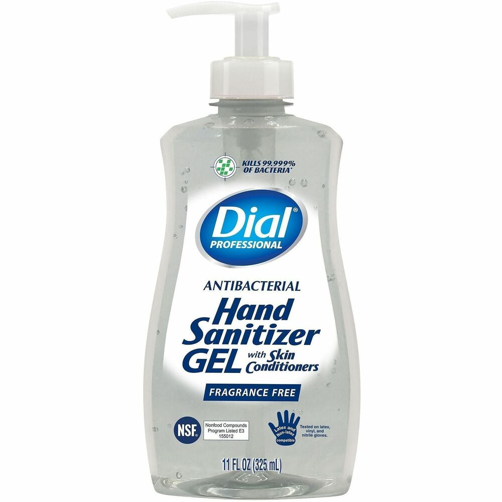 DIA35482 - Professional Gel Antibacterial Hand Sanitizer kills 99.99-percent of pathogenic bacteria, without soap and water, in as little as 15 seconds. Skin conditioners keep hands smooth, soft and feeling moisturized. Dermatologist-tested and hypoallergenic formula is fragrance-free, dye-free and recommended for repeated use.   