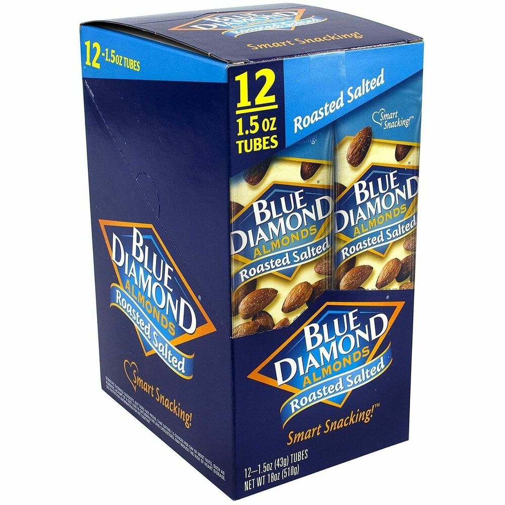 GRR22000735 - Sensible snacking is important to leading a happy, healthy life, and it is important to ensure your coworkers have healthy options on hand to satisfy their cravings at work. Fill your office vending machines and the breakroom with Blue Diamond Roasted Salted Almonds. A great alternative to chips, pretzels and cookies, your coworkers will thank you when they reach for a pack of almonds over the alternative.