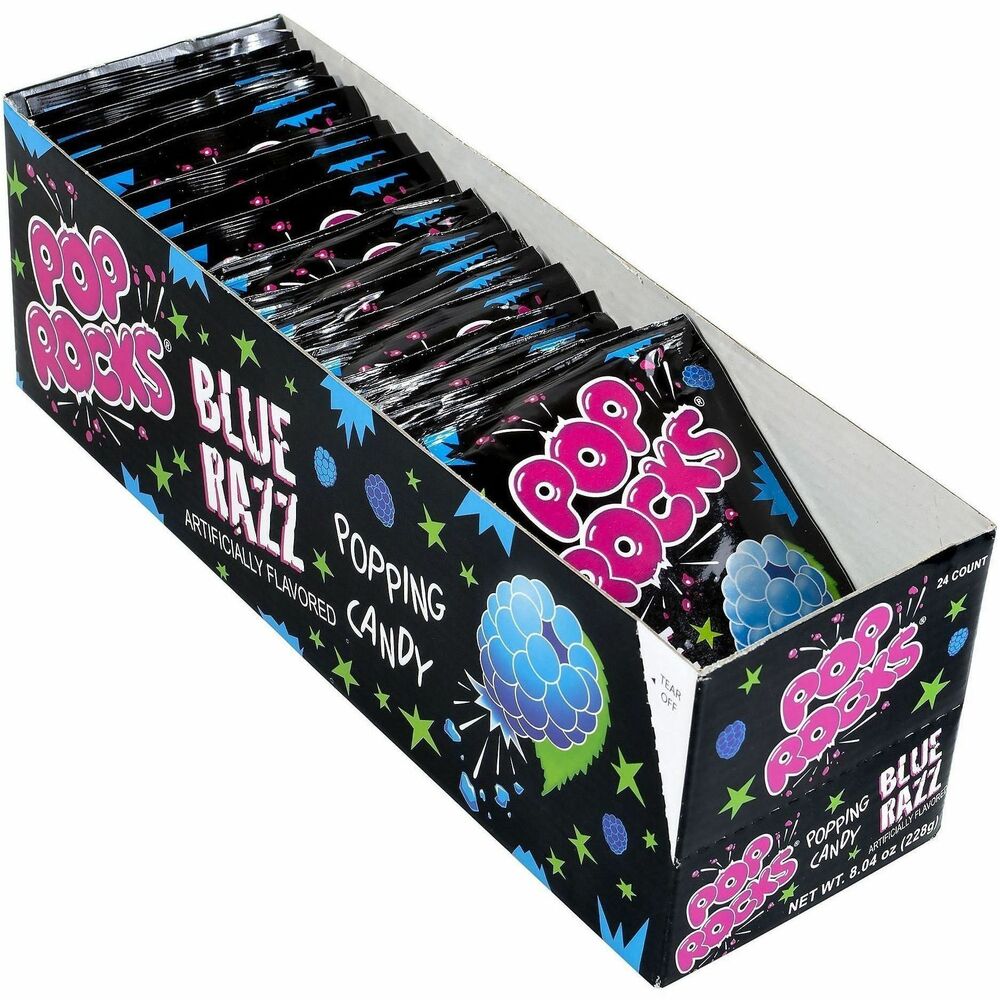GRR20900230 - Send your taste buds on a journey with Pop Rocks Blue Raspberry. Delicious, berrylicious flavor hits your tongue first, and then the crazy popping starts. Fill birthday pinatas, candy buffets, goodie bags and more to give your guests something to talk about.   