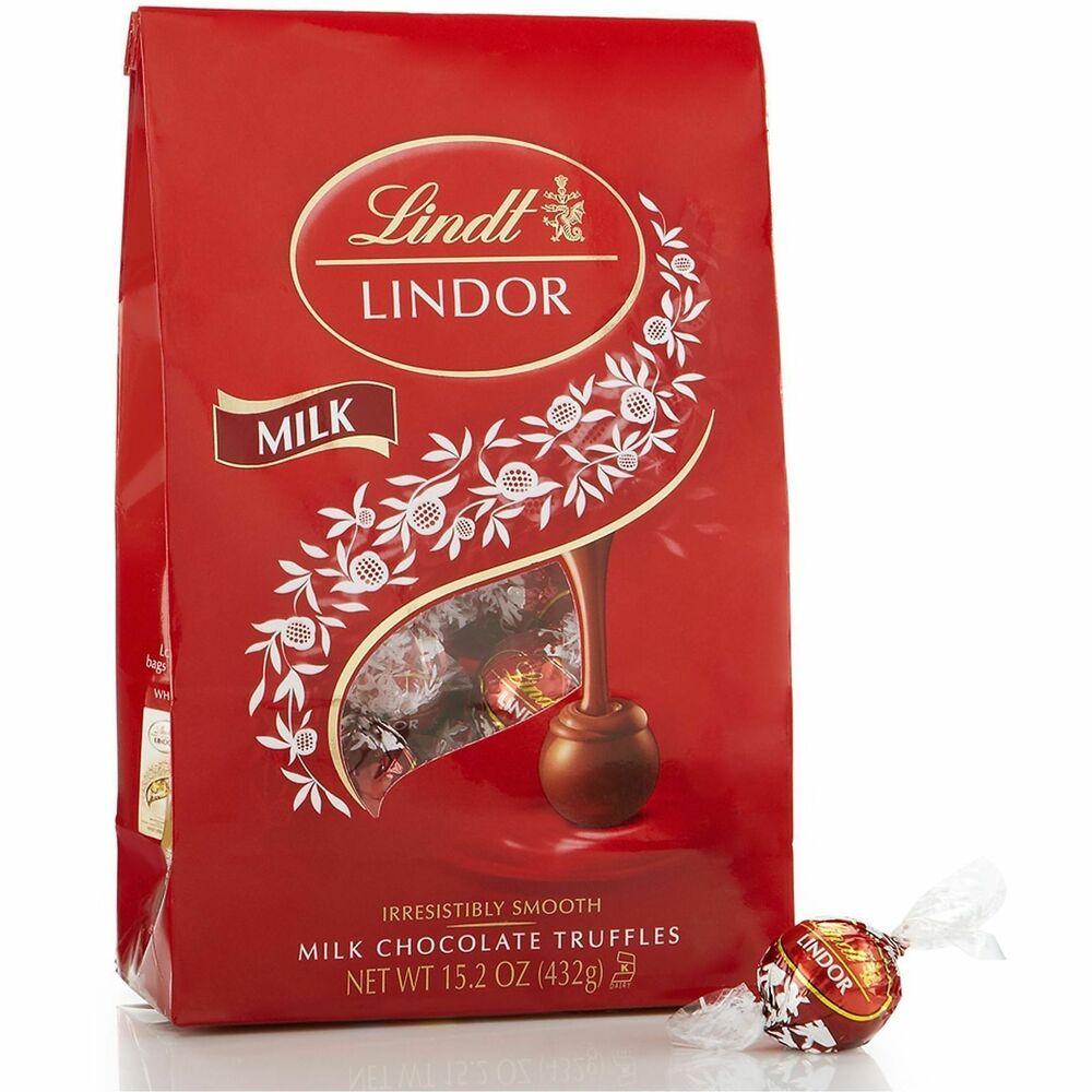 GRR30100005 - Unwrap the silky, smooth flavor of Lindor Milk Chocolate Truffles. These decadent, indulgent truffles easily satisfies anyone's sweet tooth. Each chocolate comes individually wrapped for easy sharing and convenient snacking while on-the-go. Treat yourself to one (or more) of these quality chocolates or share with others in the office candy jar, in goodie bags, in holiday stockings and more.   
