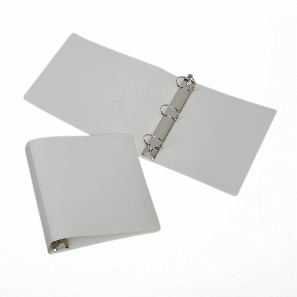 NSN4841743 - High-quality, three-ring binder offers a durable, lightweight design. Nickel-plated ring mechanism features double opening and closing boosters. Polyethylene material resists grease and scuff marks. Binder is made with 70 percent recycled material.