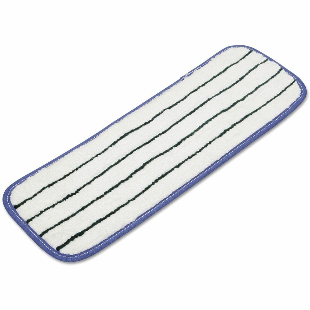 NSN5749448 - Flat mop offers a unique, dual-fiber construction for increased scrubbing action. Scrubbing stripes are color-coded to prevent cross-room contamination. Microfiber mop is chlorine bleach-safe.