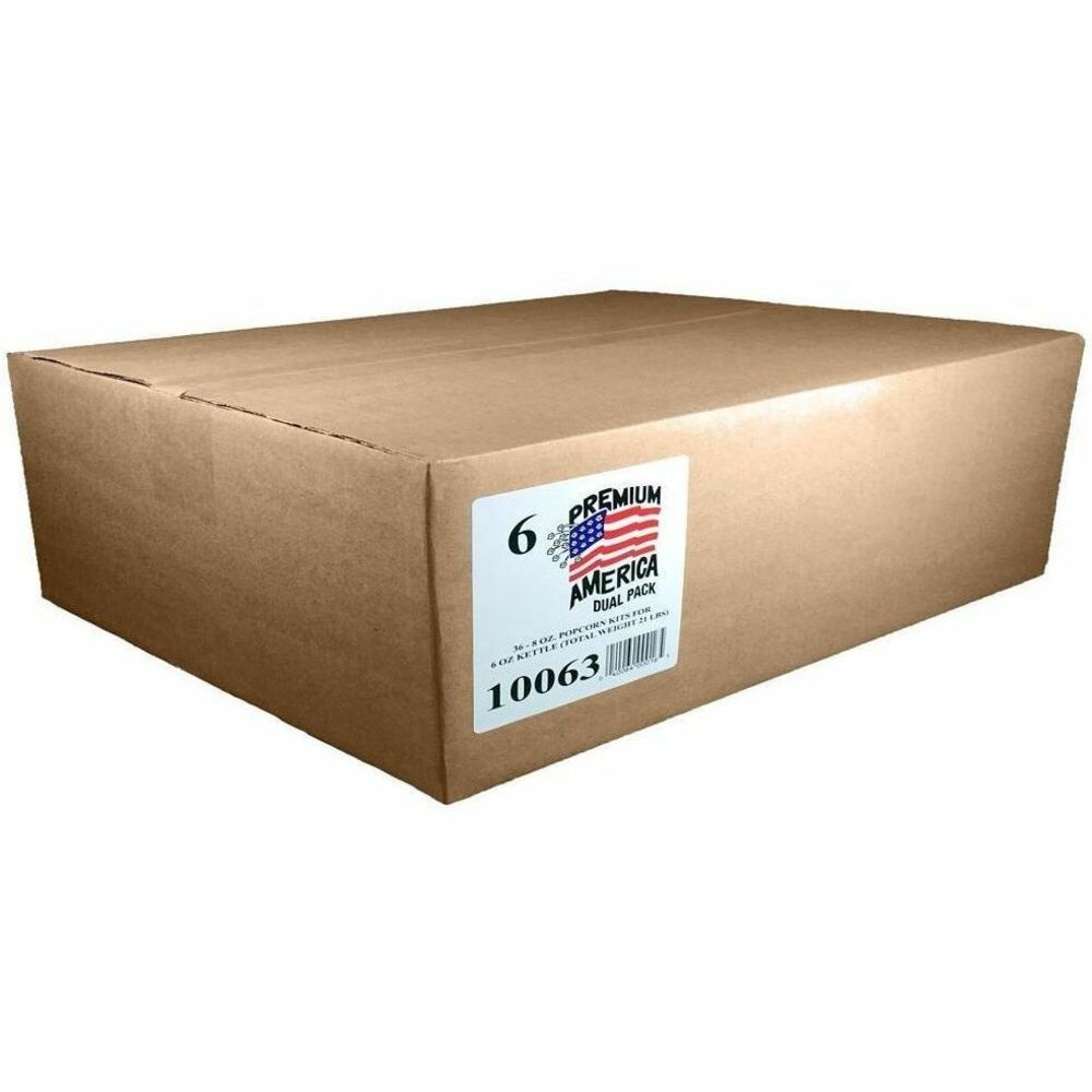 GRE00016 - Enjoy delicious, movie theater-quality popcorn with Premium America Popcorn. Salty, buttery popcorn is perfect for enjoying your favorite movies at home. Dual-portion packs include oil and seasoning. Popcorn is gluten-free, sugar-free, diacetyl-free and non-GMO. Use in 6oz poppers.   