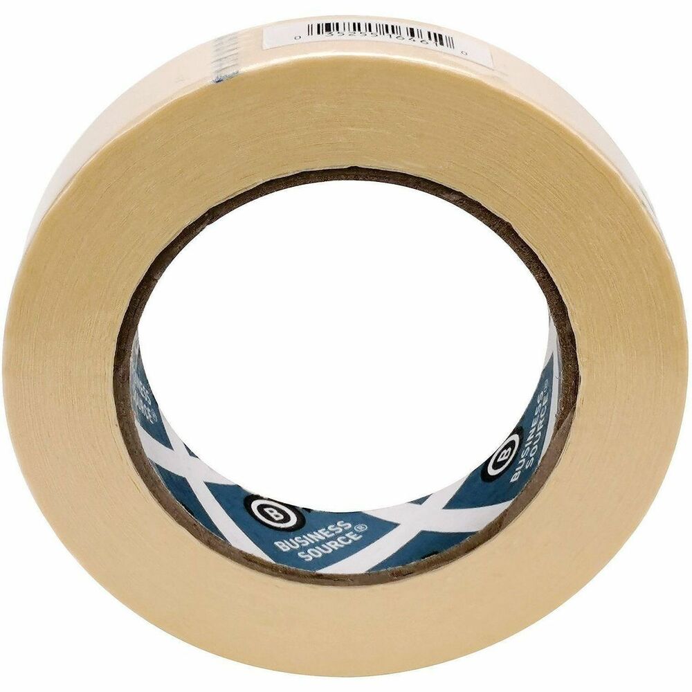 BSN16441 - Utility-purpose, crepe paper-backed tape is designed for holding, bundling, sealing, noncritical masking and many other jobs where pressure-sensitive tape is needed. Design features a 3" core and approximate tensile strength of 8.5 kg. or 18.7 lb. per inch.