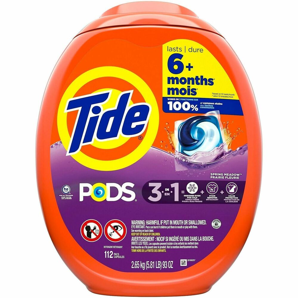 PGC03250CT - Tide Pods clean laundry, fight stains and brighten in one convenient detergent pack. Endure no more pouring and no more spills. Simply toss one in the washing machine drum of your standard or high-efficiency machine. It's that easy. The Pod dissolves quickly in hot or cold.