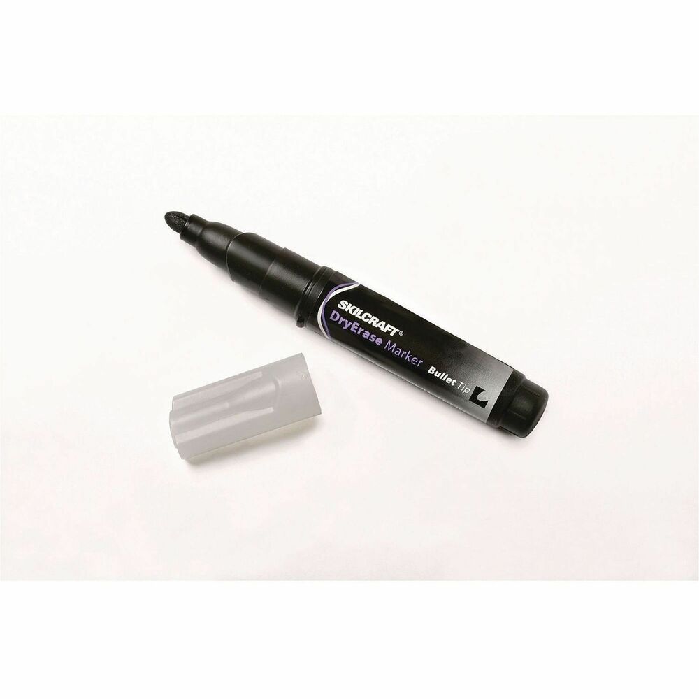 NSN5105655 - Dry erase markers with low-odor ink are perfect for writing and drawing on whiteboards, glass and other non-porous surfaces. Ink is quick-drying and wipes off easily with a dry cloth or board eraser. The cap design ensures comfortable removal, exceeds international standards for child safety and can be secured on the end of the barrel during use. Durable polyester tip allows broad or thin lines. No ghosting or shadowing. BPA free. 