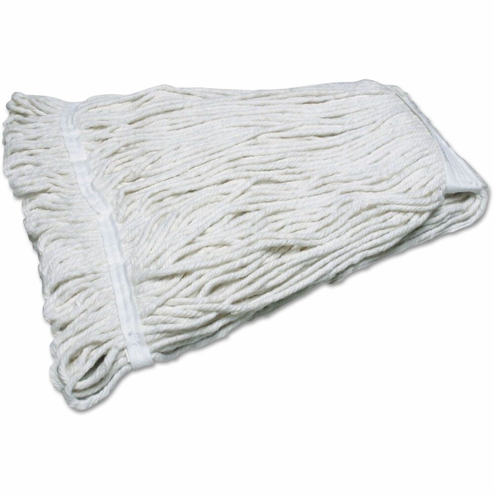 NSN4378636 - Wet mop head with looped end construction is designed to help prevent lint and tangling for long product life. Durable mop heads are designed for heavy-duty use that requires frequent washing. Machine washable.