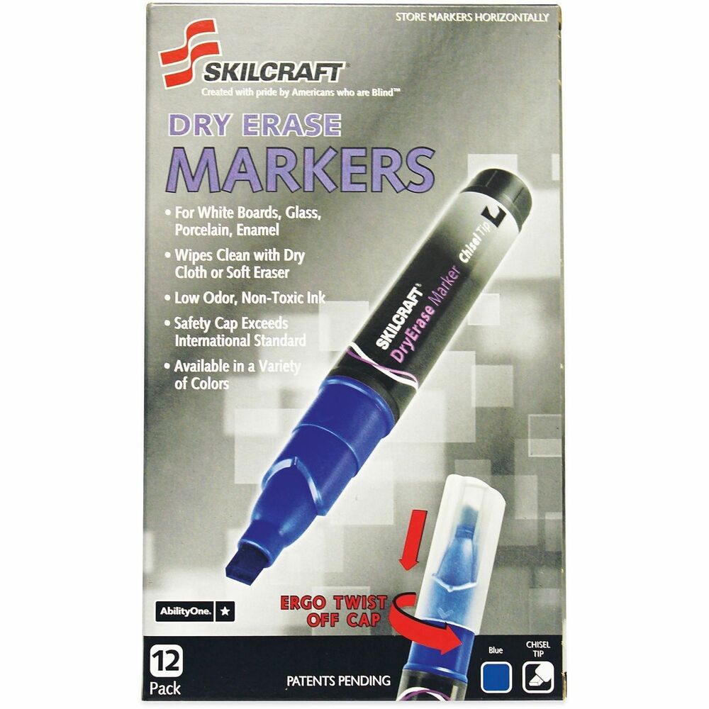 NSN5105658 - Dry erase markers with low-odor ink are perfect for writing and drawing on whiteboards, glass and other non-porous surfaces. Ink is quick-drying and wipes off easily with a dry cloth or board eraser. The cap design ensures comfortable removal, exceeds international standards for child safety and can be secured on the end of the barrel during use. Durable polyester tip allows broad or thin lines. No ghosting or shadowing. BPA free. 