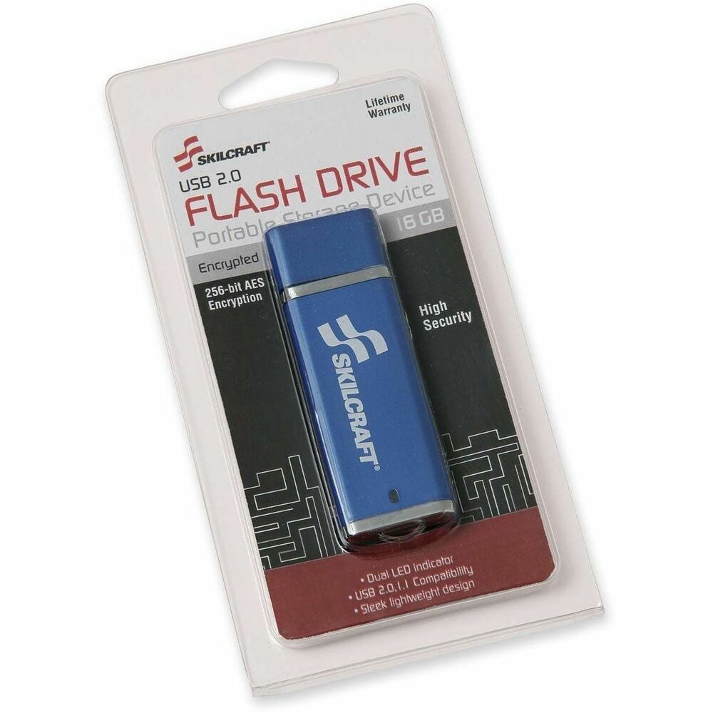 NSN5584994 - Portable storage device offers 256-bit AES Encryption, protection again brute force attacks and no backdoor entry for maximum security. USB flash drive meets FIPS 140-2, Level 1 Certified, Certificate No. 347 ISC standards. UltraLock software is preloaded and ready for password customization. USB Flash Drive requires no external power. Read speed is 30MB per second. Write speed is 20MB per second. Peak is 25MB per second. Flash drive supports password protection and offers drag-and-drop interface, an LED indicator light when in use, and durable, reliable storage data retention for at least 10 years. Flash drive is compatible with USB 1.1, 2.0, Windows 2000, NT, ME, XP, Vista, Windows 7, Mac OS9Plus, and Linux 2.4Plus. No PC administration rights are required.