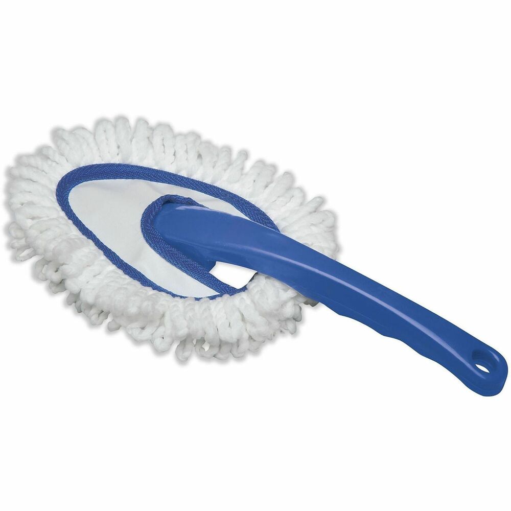 NSN5868009 - Great for dusting blinds, computers and furniture. Attracts and holds dust. Handle has a convenient hole for hanging the duster where needed. Machine washable. Measures 5"x 7" including plastic handle.