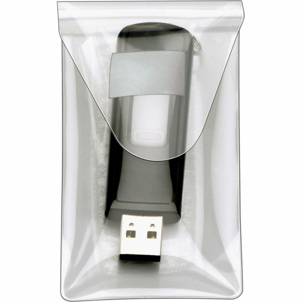 CRD21140EA - Clear USB pocket holds and protects your USB drive. Resealable flap closure keeps contents secure. Transfer-safe poly will not damage your USB drive. Adhesive backing sticks to most surfaces. Closed size of the HOLDit! USB Pocket is 2" x 3-7/16".