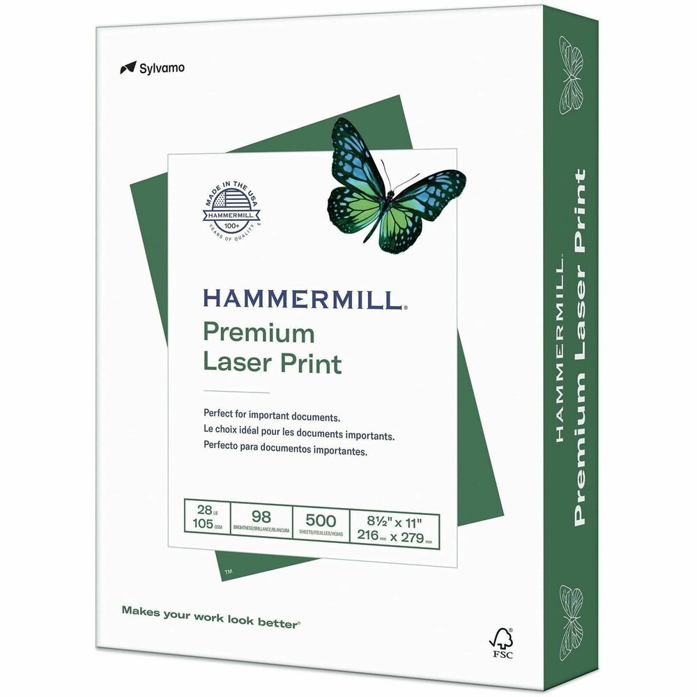 HAM125534CT - Laser Print Paper maximizes the quality of high-resolution, laser printer output. Versatile, 99.99 percent Jam-Free sheet is suited for electronic printing, laser printing and color copies. Bright-white shade provides excellent image contrast. Acid-free, archival quality extends the life of the document. 28 lb. paper also offers an ultra-smooth surface and is recommended for presentations, manuals, proposals and other high-quality, laser printer applications.