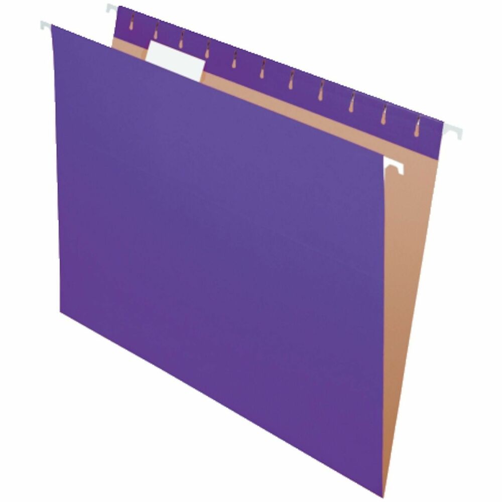BSN14120 - Recycled Hanging Folders provide a smart option for everyday filing. Color folders are made from 100-percent recycled fiber. Contrasting kraft paper interiors help prevent time-wasting misfiles. Hanging files include a printable label sheet and 25 clear 1/5-cut tabs. Files are letter size.