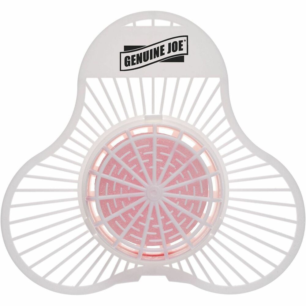 GJO85190CT - These Genuine Joe Enzymatic Urinal Blocks and Screens use beneficial bacteria and enzymes to digest odor-causing organic matter in urinals. They provide continuous cleaning and deodorize, leaving behind a refreshing cherry scent. Urinal screens reduce splash back and also prevent clogs by trapping debris. Enjoy a cleaner restroom without harsh chemicals with these easy-to-use urinal screens.