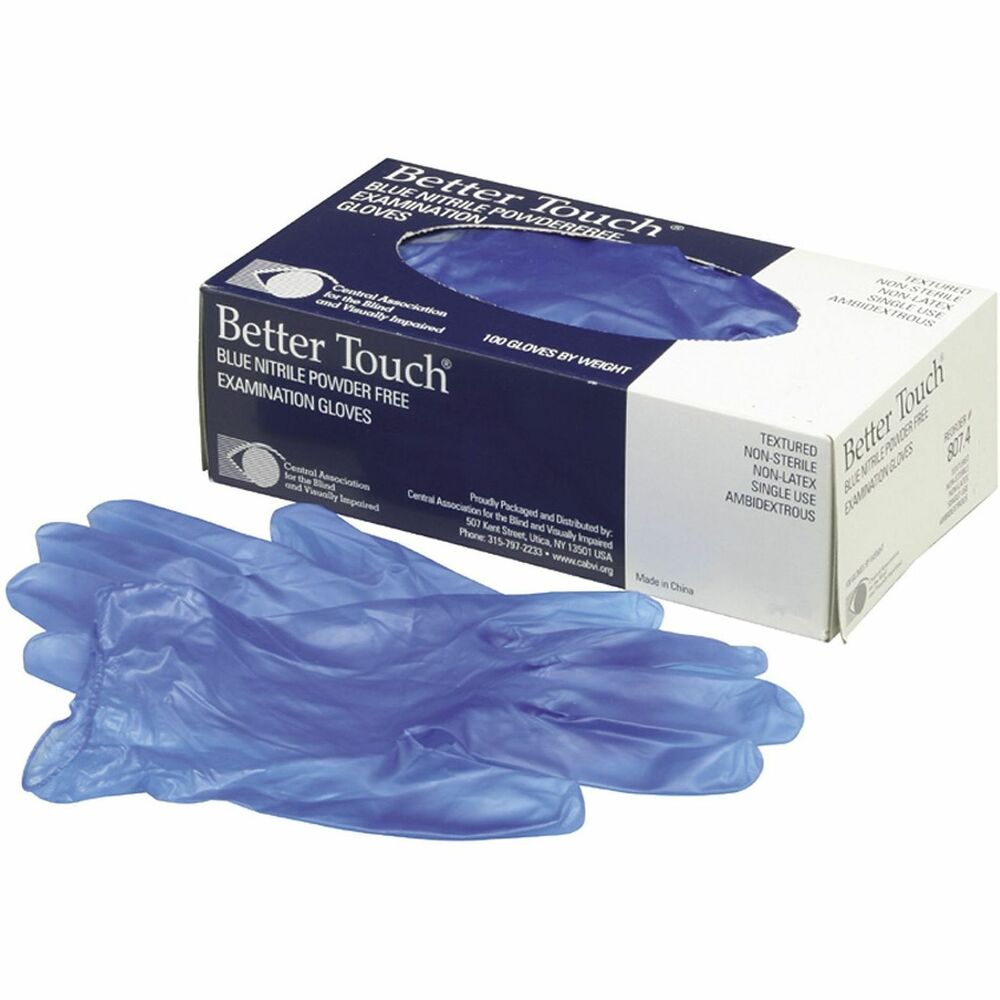 NSNNIB0236CT - Ambidextrous, medical-grade powder-free gloves are made of 100 percent synthetic nitrile polymer and offer a solution to those allergic to natural latex protein. Tested for use with chemotherapy drugs, ambidextrous gloves are puncture-resistant and chemical-resistant. These 9.5" long nonsterile gloves are 4 mil thick. Textured fingertips provide a strong grip for both wet and dry applications.