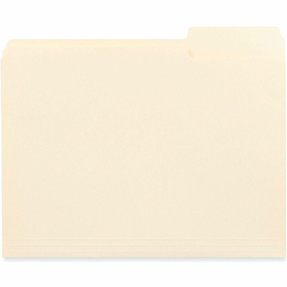 BSN18103 - Classic 1/3-Cut Top-Tab File Folders are perfect for everyday filing needs. Made from durable 11-pt paper stock, these manila covers stand up to busy office environments and demanding projects. Letter-size folders fit nicely in standard hanging file folders. They're triple-scored for no-sag expansion up to 0.75". Undercut tabs allow increased indexing area for better, easier labeling.