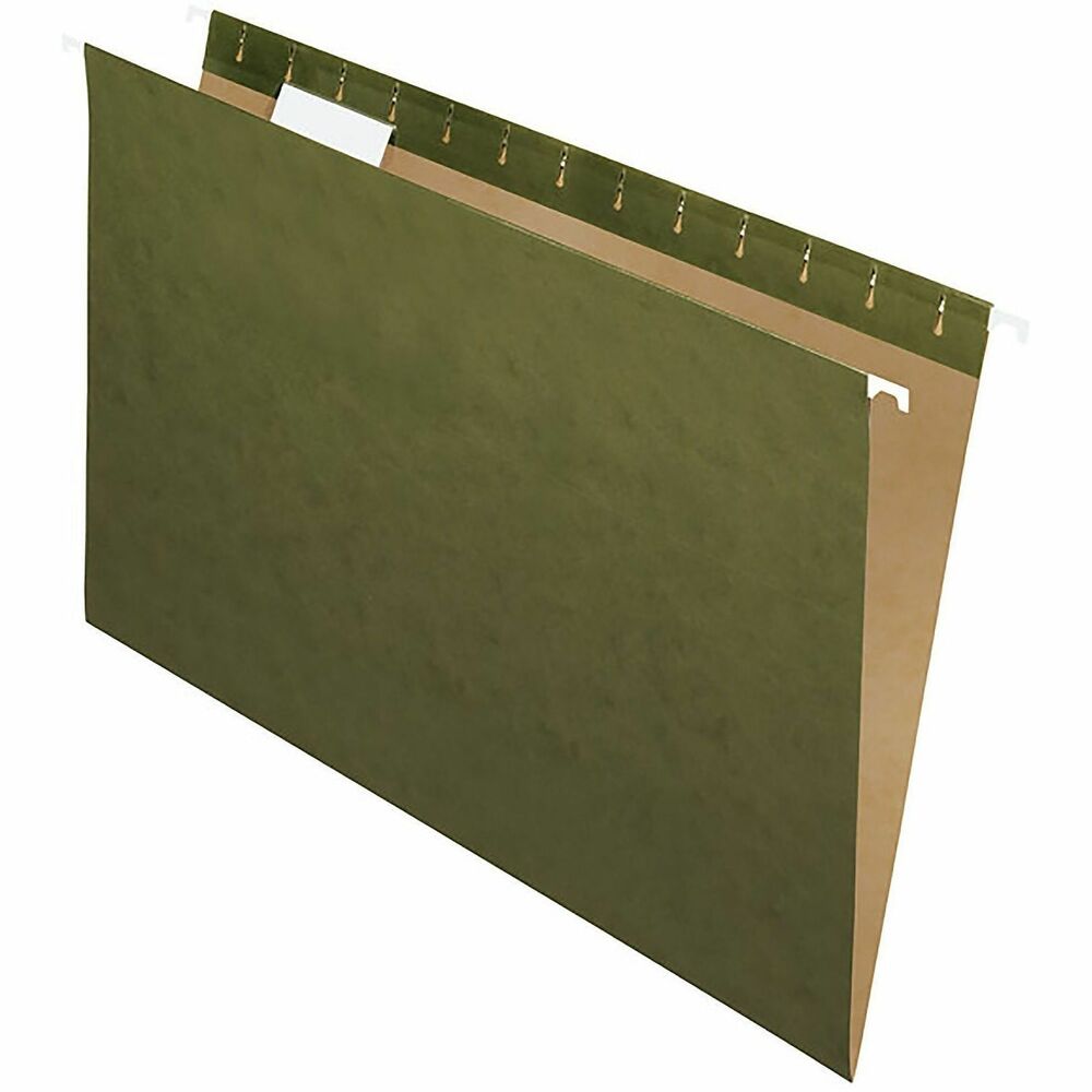 BSN34111 - Hanging folders are made with a high percentage of recycled material for the eco-friendly office. The top edges have 1/5-cut slots so you can stagger the included tabs and inserts for quick label identification. Acid-free folders are made with 11 point stock and hold your legal-size documents for efficient organizing.