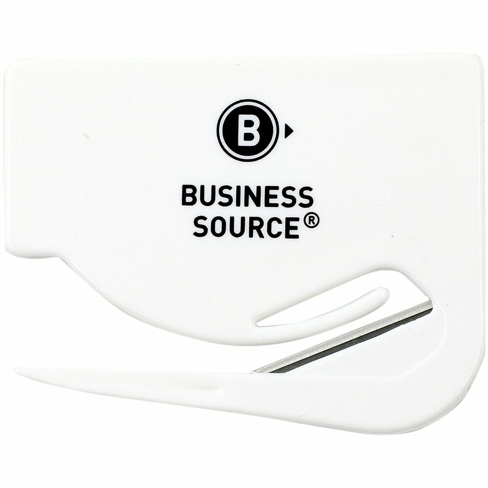 BSN31803 - This letter opener comes equipped with a concealed steel blade for safety, minimizing the risk of accidental cuts while cleaning opening envelopes. The pointed bottom ensures quick, clean cuts. And the wide handle allows a firm grip for safer use. The durable and portable plastic housing withstands daily use while maintaining clean and precise cuts. Compact size fits nearly anywhere for easy storage. They're ideal for desk or mailroom use.