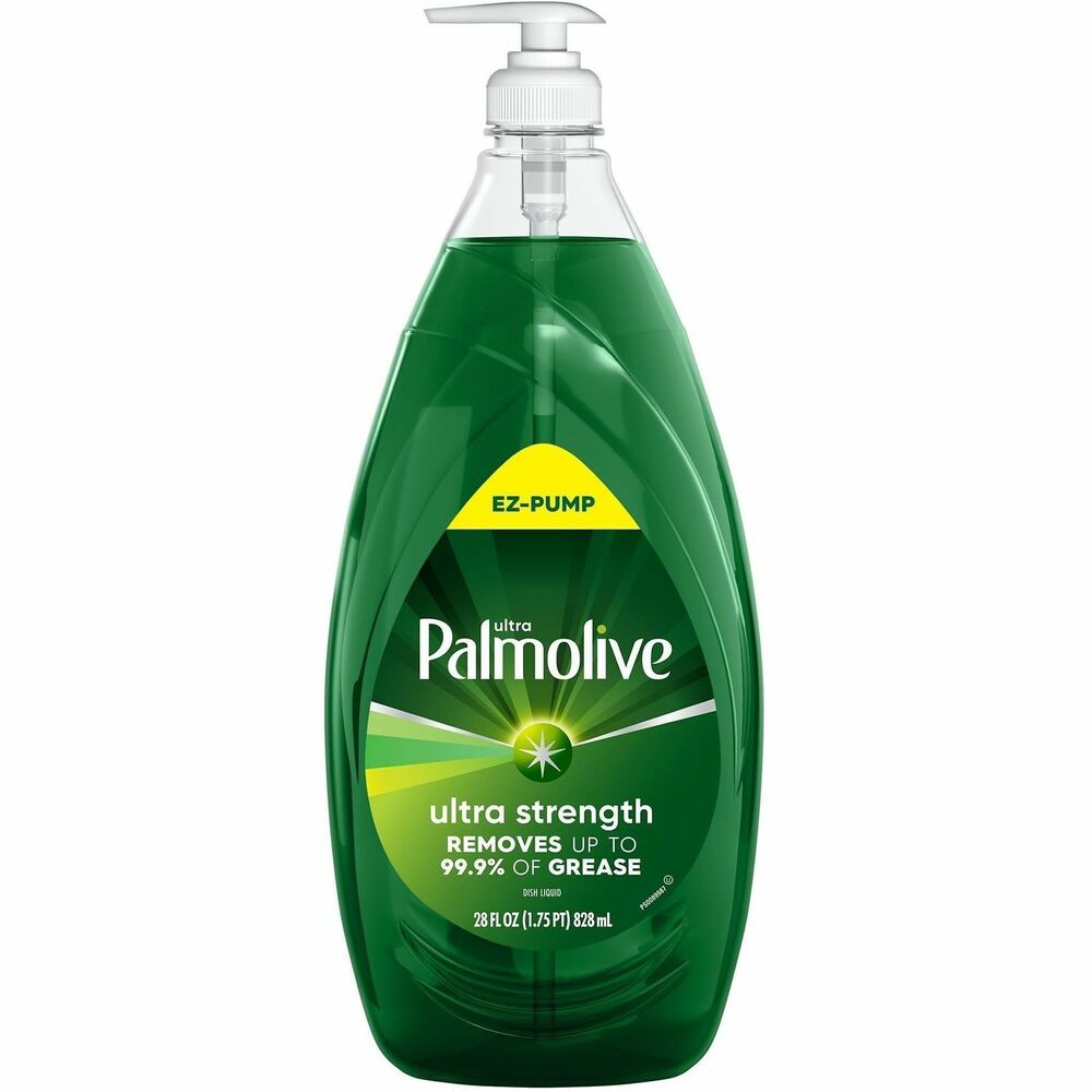CPC61054595 - Palmolive Ultra Strength Liquid Dish Soap is the signature green formula that works to fight and instantly cuts through grease in your kitchen and beyond. It's versatile, tackling the toughest messes in your home, from pots, pans and BBQ grills to tires and laundry. It's powerful - even stuck-on food doesn't stand a chance against the signature green formula. And while it's tough on grease, Palmolive Ultra is also gentle on the planet, with clean ingredients containing no parabens or phosphates and a bottle made with recycled plastic. Experience the difference our signature formula can make - today, tomorrow and for the next 50 years.