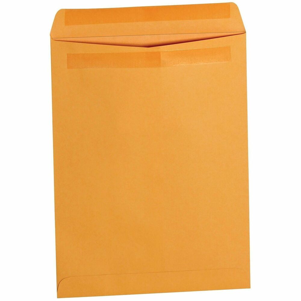 BSN35290 - Send all types of materials safely and securely in these Self-Seal Catalog Envelopes. The roomy size makes these envelopes the perfect choice for booklets, catalogs and oversized brochures. The dual-adhesive surface lets you seal them shut by simply pressing the flap down. No moisture is needed, and these self-sealing envelopes still close as tightly as any other. Durable Kraft paper ensures security, and the color keeps contents confidential.
