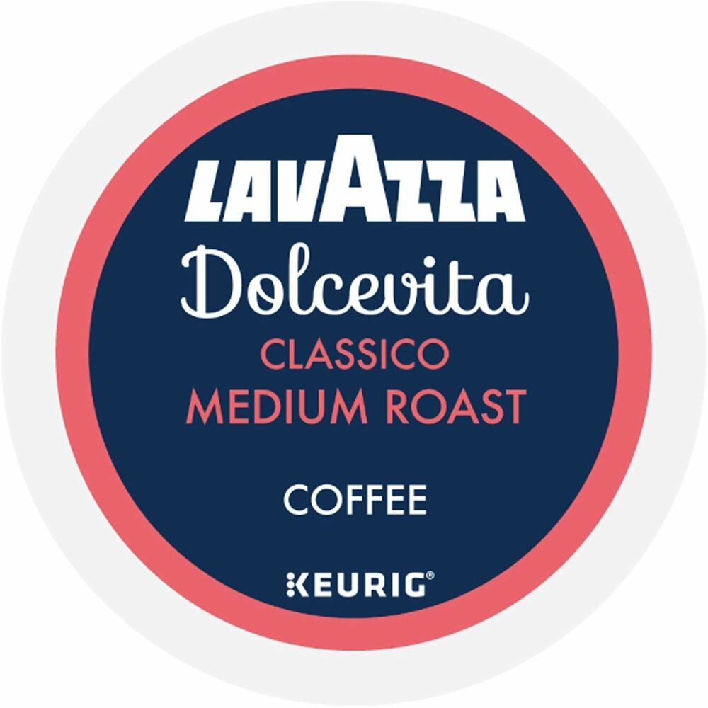 GMT0433 - Lavazza's Dolcevita Classico Coffee is a mix of African and South American varieties that creates a balanced, medium-roast rich with flavor. You'll taste hints of dried fruit with every sip. Each K-Cup pod comes filled with freshly ground coffee beans and is compatible with most Keurig single-serve coffee makers. Pods are Orthodox Union Kosher.