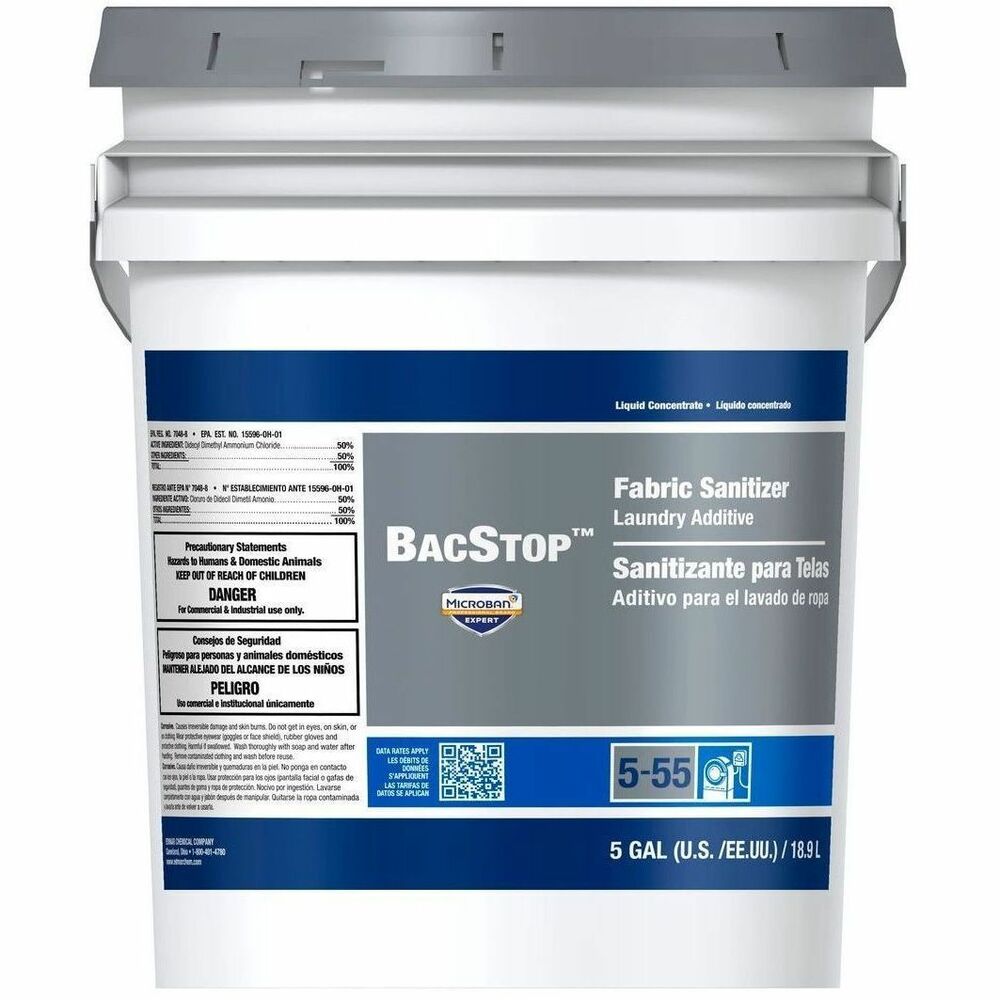 PGC00011 - BacStop Fabric Sanitizer kills 99.9-percent of bacteria and reduces the possibility of contamination of other fabric. It is effective against Staph and Klebsiella, making it ideal for use in health care facilities. Plus, when used with Tide Professional to achieve clean, bright colored garments, it reduces the need for rewash associated with malodor. This specialty cleaner delivers up to 30 days of protection against bacteria after washing while also keeping fabrics soft to the touch.
